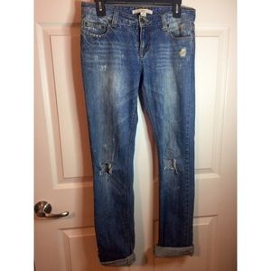 Medium wash boyfriend jeans